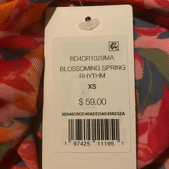 NWT 89th & Madison Pink Floral V-neck Maxi Dress - Picture 8 of 10